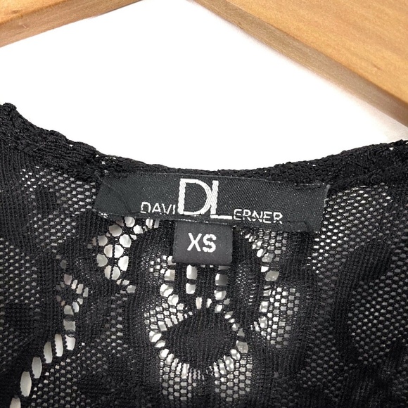 David Lerner Women’s Size XS Black Lace Sweetheart Neck Nylon Bodycon Mini Dress - Picture 4 of 8